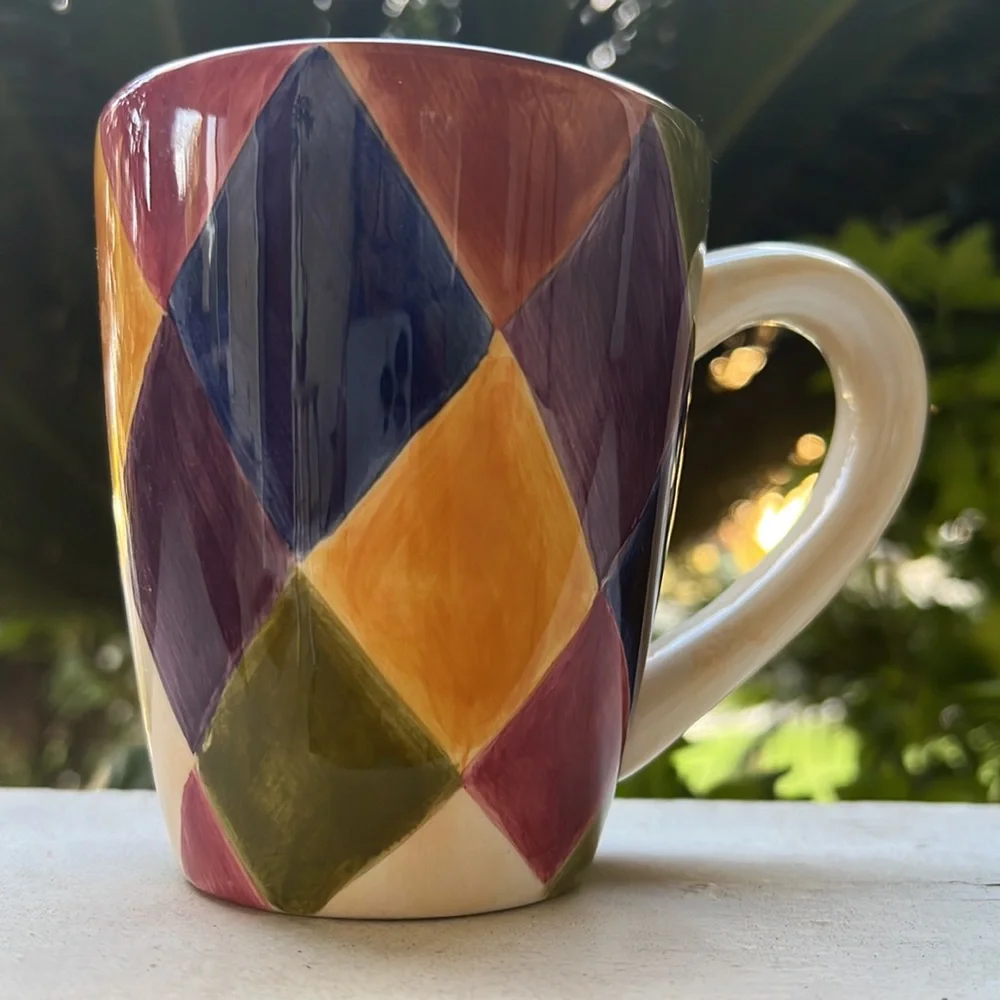 Harlequin Hand-Painted Mug